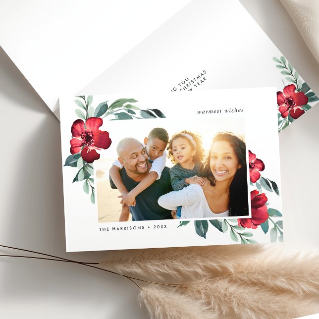 Cartes Pour Fêtes Annuelles Fleurs de vacances Plier photo (Créateur téléchargé)