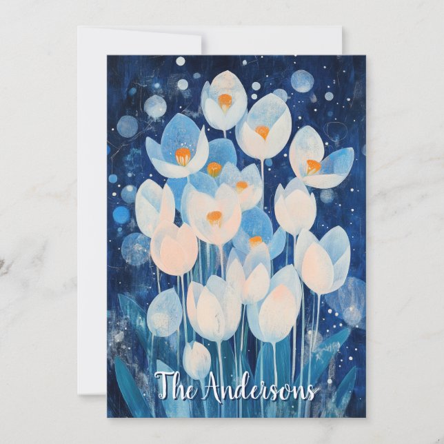 Cartes Pour Fêtes Annuelles Fleurs d'hiver (Devant)