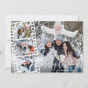 Cartes Pour Fêtes Annuelles Fleurs d'hiver de Noël élégantes 4 Salutation phot