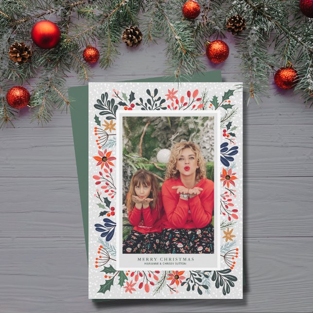 Cartes Pour Fêtes Annuelles Fleurs d'hiver Photo de Noël (Créateur téléchargé)