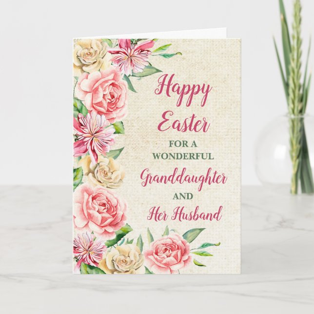 Cartes Pour Fêtes Annuelles Fleurs du printemps Joyeux marié de Pâques (Devant)