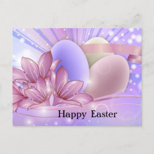 Cartes Pour Fêtes Annuelles Fleurs et oeufs de Pâques
