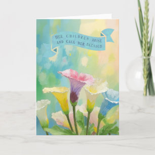 Cartes Pour Fêtes Annuelles Fleurs Lillies, La Bible chrétienne Verses Fête de