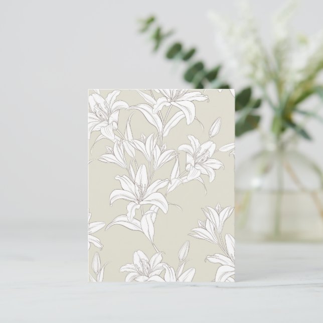 Cartes Pour Fêtes Annuelles Fleurs Motif 9 (Debout devant)