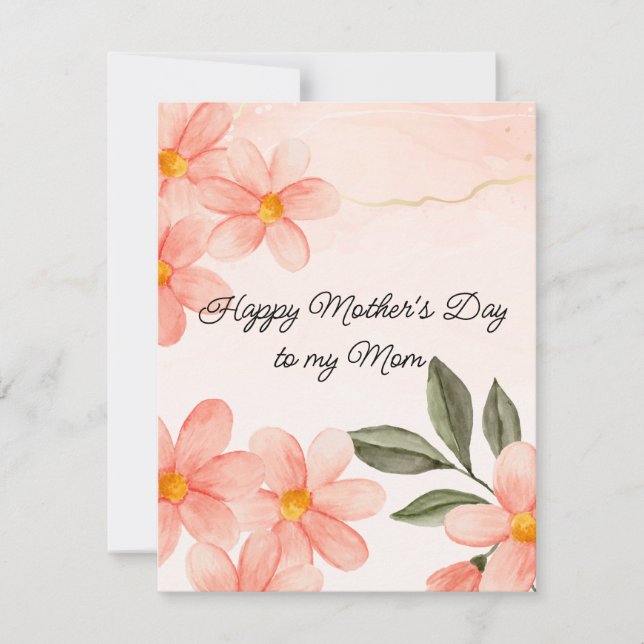 Cartes Pour Fêtes Annuelles Fleurs Pêcheuses Fête des Mères (Devant)