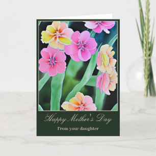 Cartes Pour Fêtes Annuelles Fleurs peintes modernes élégantes personnalisées p