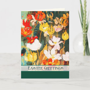 Cartes Pour Fêtes Annuelles Fleurs printanières Beaux-Art Personnalisé Pâques