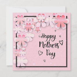Cartes Pour Fêtes Annuelles Fleurs roses Fête des mères
