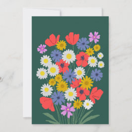 Cartes Pour Fêtes Annuelles Fleurs sauvages d'été