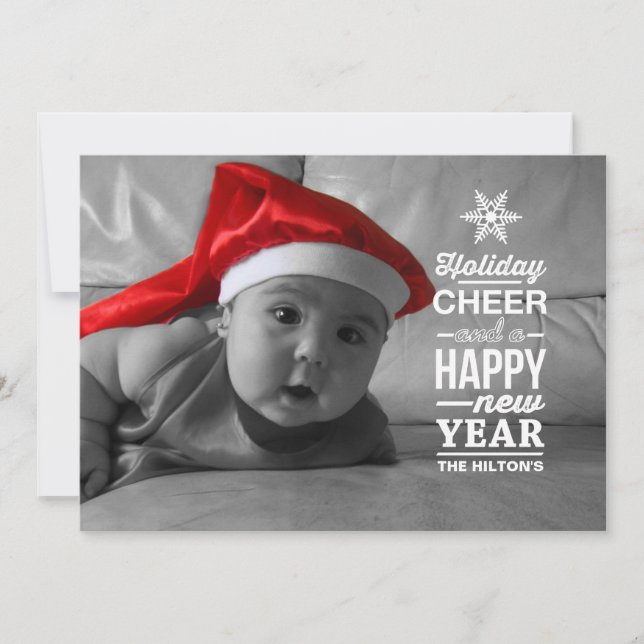 Cartes Pour Fêtes Annuelles flocon (Devant)