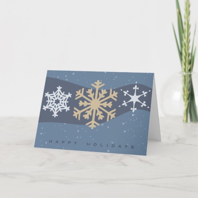 Cartes Pour Fêtes Annuelles Flocon de neige (Devant)
