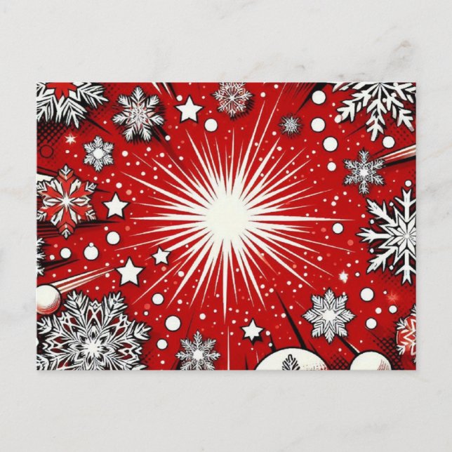 Cartes Pour Fêtes Annuelles Flocon de neige (Devant)