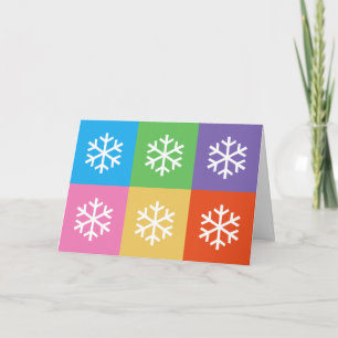Cartes Pour Fêtes Annuelles Flocon de neige