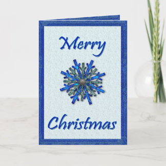 Cartes Pour Fêtes Annuelles Flocon de neige Bleu Pays