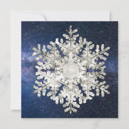 Cartes Pour Fêtes Annuelles Flocon de neige de cristal géométrique au solstice