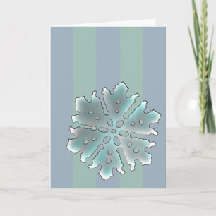 Cartes Pour Fêtes Annuelles Flocon de neige en plastique lavande vert pâle