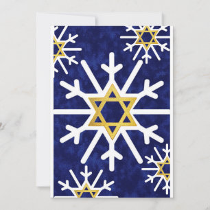 Cartes Pour Fêtes Annuelles Flocon de neige étoile de David