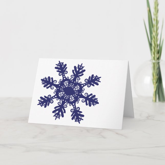 Cartes Pour Fêtes Annuelles Flocon de neige II (Devant)