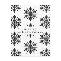 Flocon de neige minimaliste noir et blanc