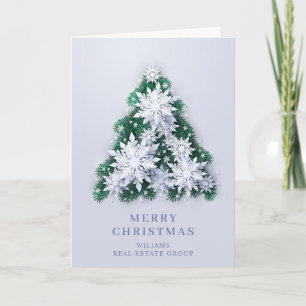 Cartes Pour Fêtes Annuelles Flocon de neige moderne 3D Noël Accueil d'entrepri