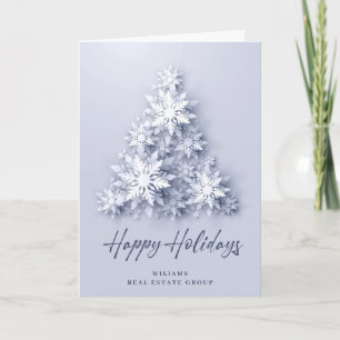 Cartes Pour Fêtes Annuelles Flocon de neige moderne 3D Noël Accueil d'entrepri