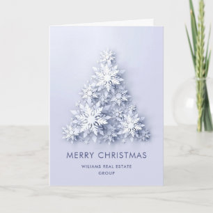 Cartes Pour Fêtes Annuelles Flocon de neige moderne 3D Noël Accueil d'entrepri