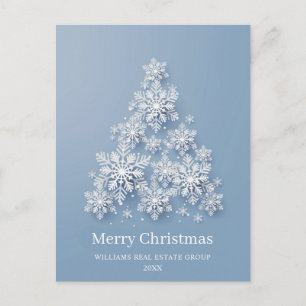 Cartes Pour Fêtes Annuelles Flocon de neige moderne Arbre de Noël Accueil d'en