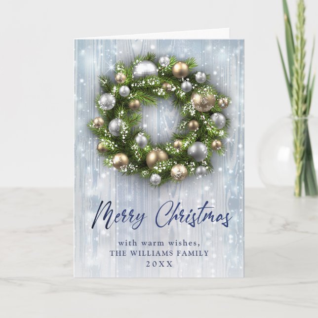 Cartes Pour Fêtes Annuelles Flocon de neige moderne Noël Accueil d'entreprise (Devant)