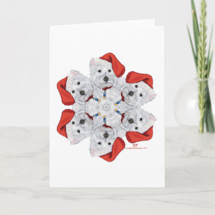Cartes Pour Fêtes Annuelles Flocon de neige Westie