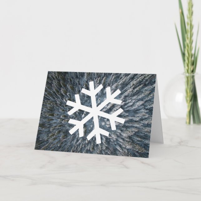Cartes Pour Fêtes Annuelles Flocon en baisse (Devant)