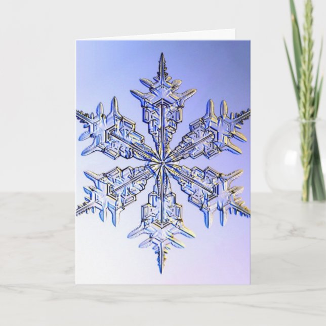 Cartes Pour Fêtes Annuelles flocons de neige (Devant)