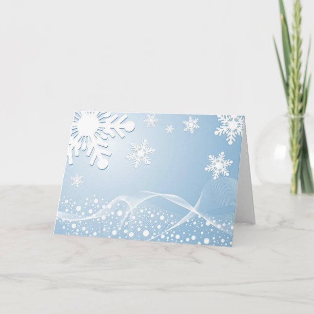 Cartes Pour Fêtes Annuelles Flocons de neige (Devant)