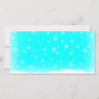 CARTES POUR FÊTES ANNUELLES FLOCONS DE NEIGE BABYBLUE