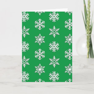 Cartes Pour Fêtes Annuelles Flocons de neige blancs en 3D, fond personnalisabl