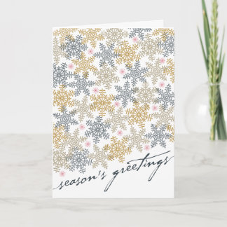 Cartes Pour Fêtes Annuelles Flocons de neige de fête