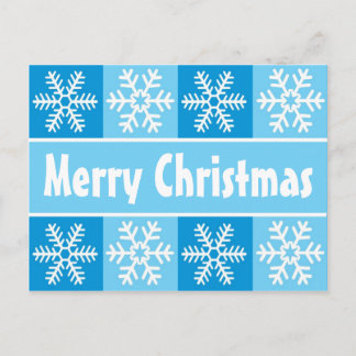 Cartes Pour Fêtes Annuelles Flocons de neige de Noël bleus