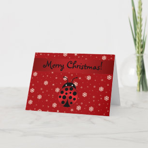 Cartes Pour Fêtes Annuelles Flocons de neige nommés personnalisés de rouge de