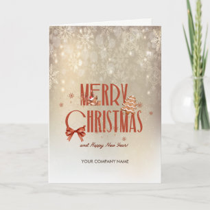 Cartes Pour Fêtes Annuelles Flocons de neige Renne Arc Biscuits Joyeux Noël