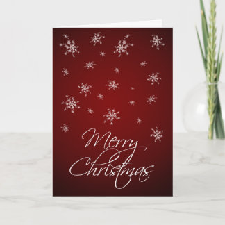 Cartes Pour Fêtes Annuelles Flocons de neige rouges - Joyeux Noël