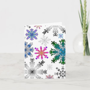 Cartes Pour Fêtes Annuelles flocons fous