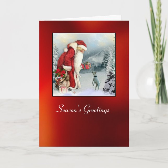 Cartes Pour Fêtes Annuelles Flora et Noël de père (Devant)