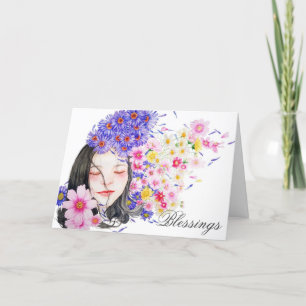 Cartes Pour Fêtes Annuelles Flora Happy Flowers Pagan