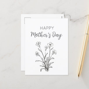 Cartes Pour Fêtes Annuelles Floral Bouquet Bonne fête des mères
