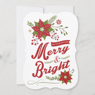 Cartes Pour Fêtes Annuelles Floral de Noël moderne rustique