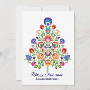 Cartes Pour Fêtes Annuelles Flore enchantée : Une Tapisserie de Yuletide de Fo