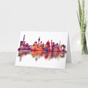 Cartes Pour Fêtes Annuelles Florence Italie Skyline
