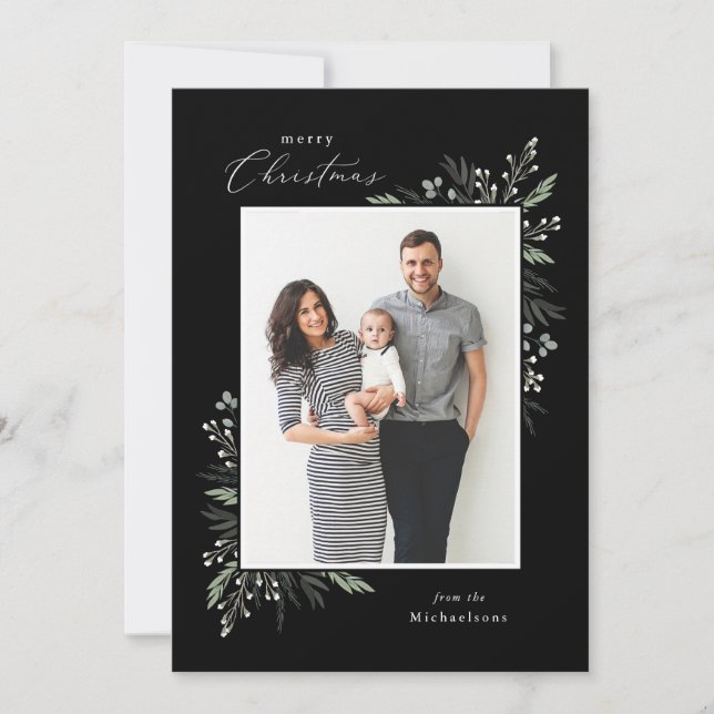 Cartes Pour Fêtes Annuelles Flourish de vacances (Devant)