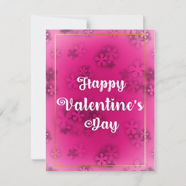 Cartes Pour Fêtes Annuelles Flower Elegance Heureuse Sainte-Valentin salutatio (Devant)