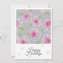 Cartes Pour Fêtes Annuelles Flowers Elegance Happy Holidays Birthday Card
