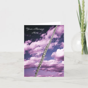 Cartes Pour Fêtes Annuelles Flute or Flutist Greeting card ou Note